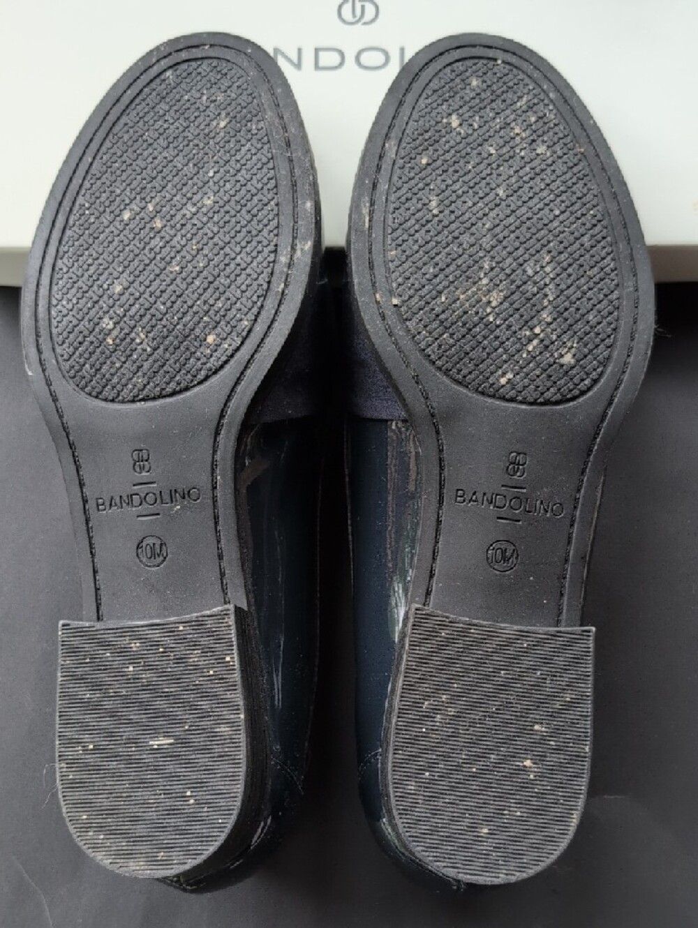 Bandolino Black Patent Loafers with Bow Accent - Picture 3 of 5